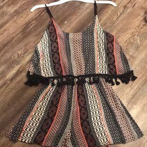 Aztec print romper